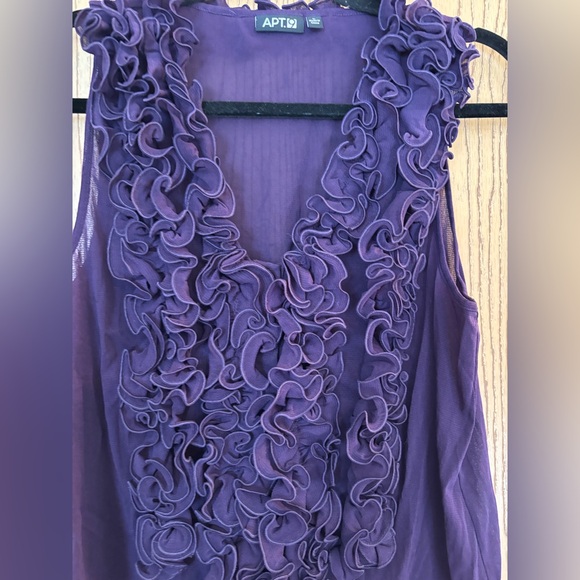 Apt. 9 Frilly Tank in Purple - Picture 2 of 9